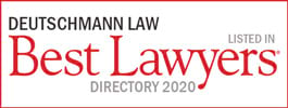 Badge for Deutschmann de Koning Law listed in Best Lawyers directory 2020.