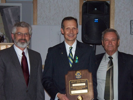 Rob Deutschmann was honoured to receive the Melvin Jones Fellow award, in recognition of his volunteer work in the community.